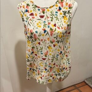 Equipment Multicolor Floral Sleeveless Blouse